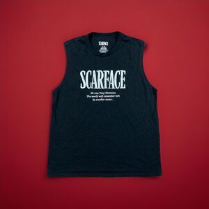 Scarface Tank Top Men’s Black Movie “The World Is Yours” Tony Montana Shirt XL